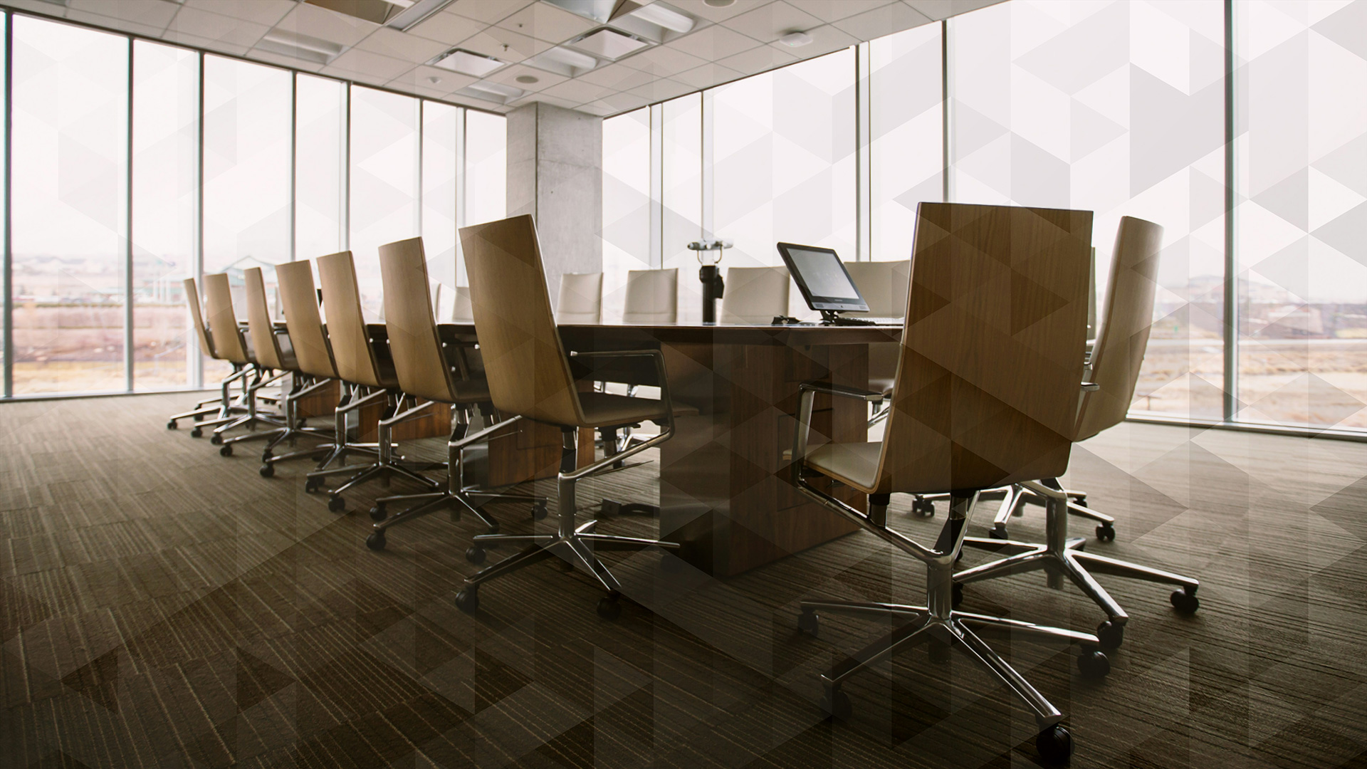 An executive boardroom